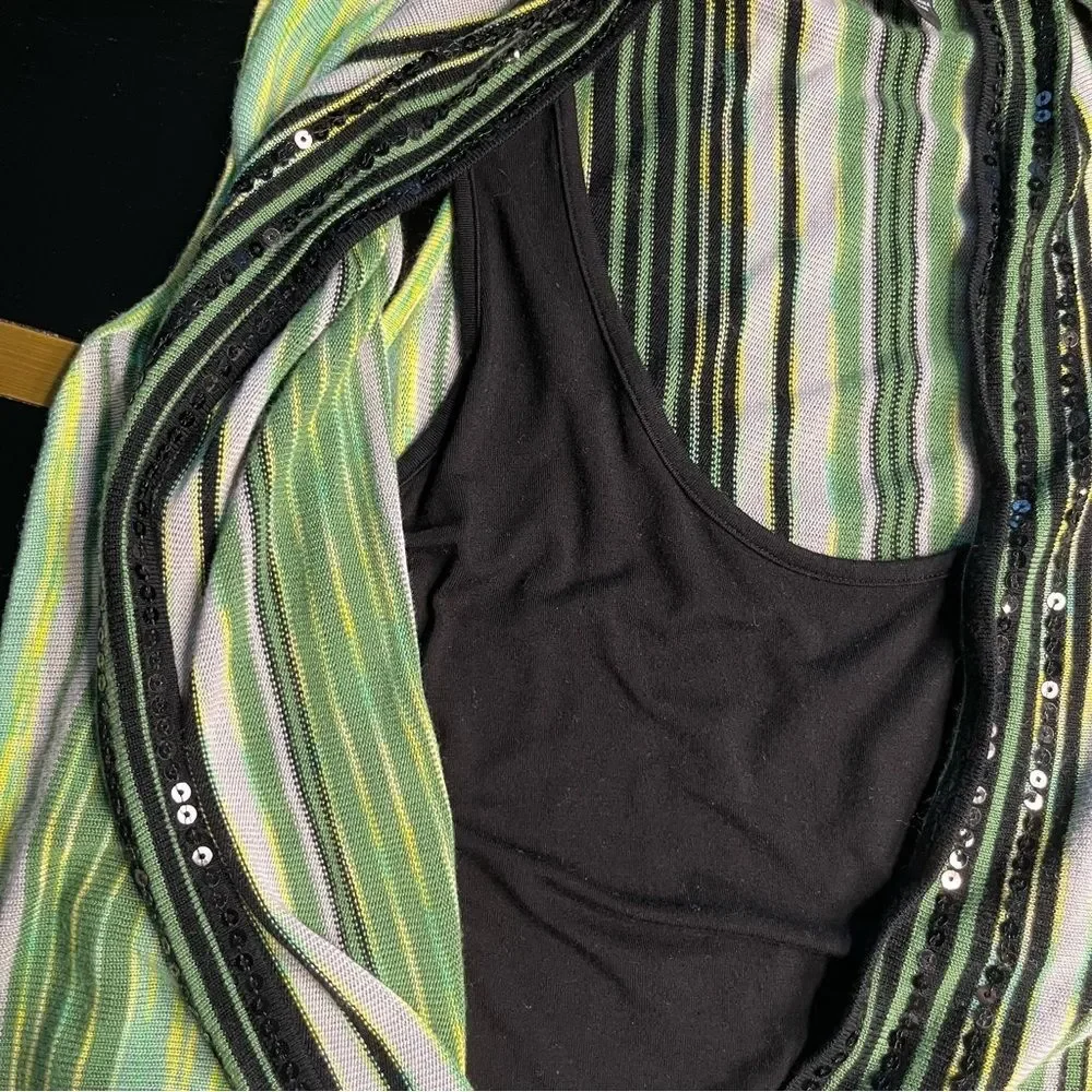 INC International Concepts Open Front Tunic w/att’d Tank Size XL EUC - Picture 9 of 12